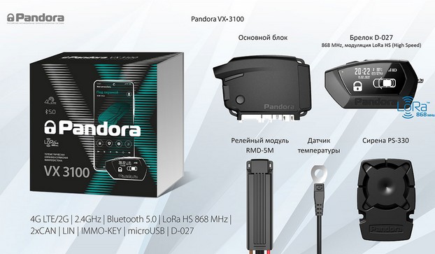 Комплектация Pandora VX 3100 v3