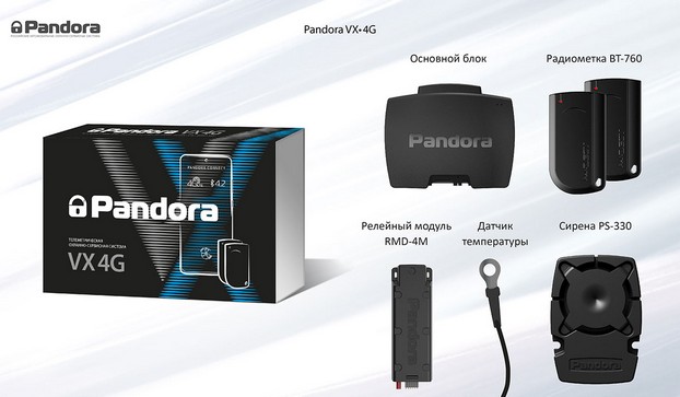 Комплектация Pandora VX-4G v3