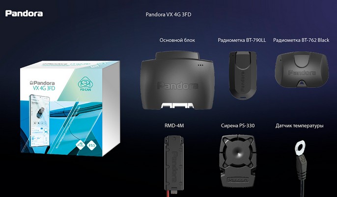 Комплектация Pandora VX-4G 3FD